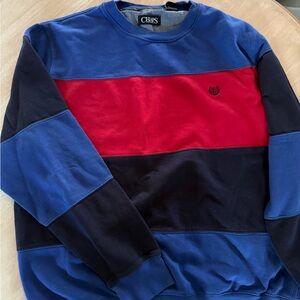 Chaps Men's Crewneck Sweater in Blue and Red